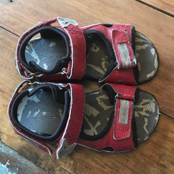 Ecco Red Sport Sandals for Kids Size 11 - Picture 1 of 4